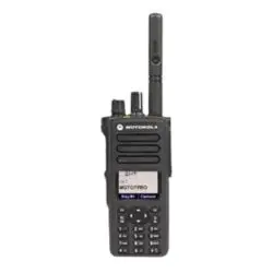 Motorola MOTOTRBO XPR 7000e series digital radio with front keypad and display.